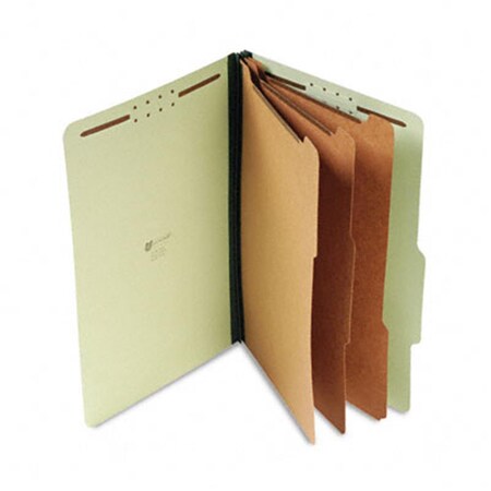 Coolcrafts Pressboard Classification Folder - Green - Legal Size - Eight Sections - 10/Box CO3085108
